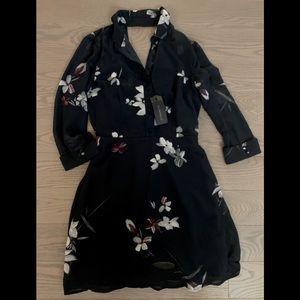 DYNAMITE Navy Blue Floral Dress